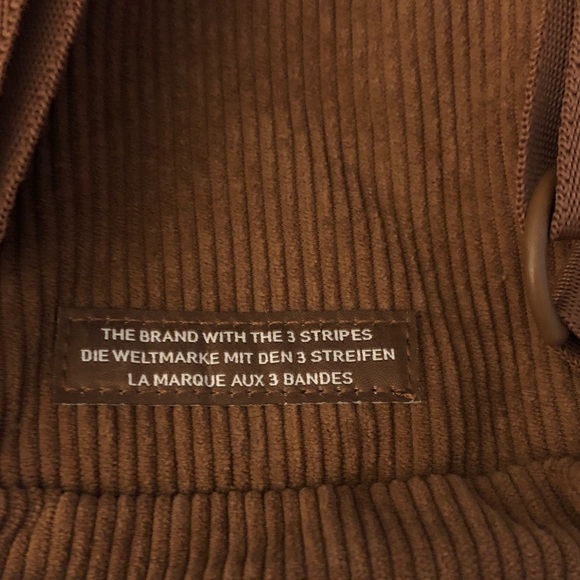 Adidas Corduroy Trefoil 2.0 Mini Backpack Color Preloved Brown NWT - Picture 10 of 16